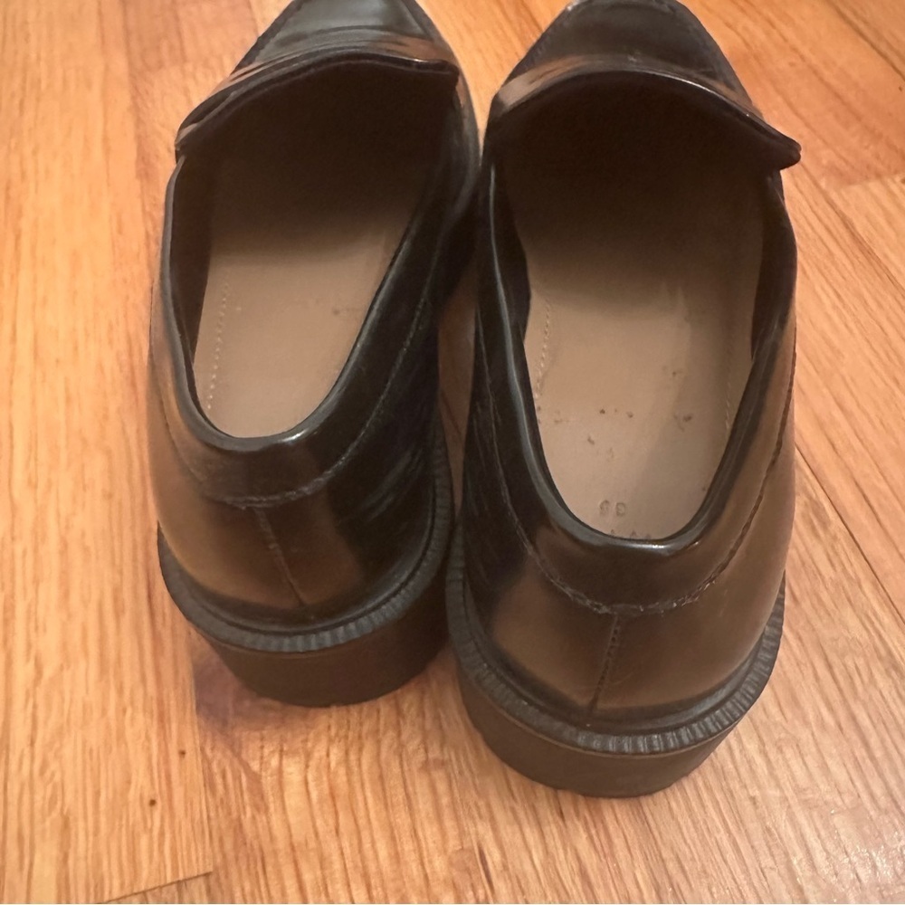 H&M women’s Chunky Black Loafers Size 35 - Picture 8 of 9